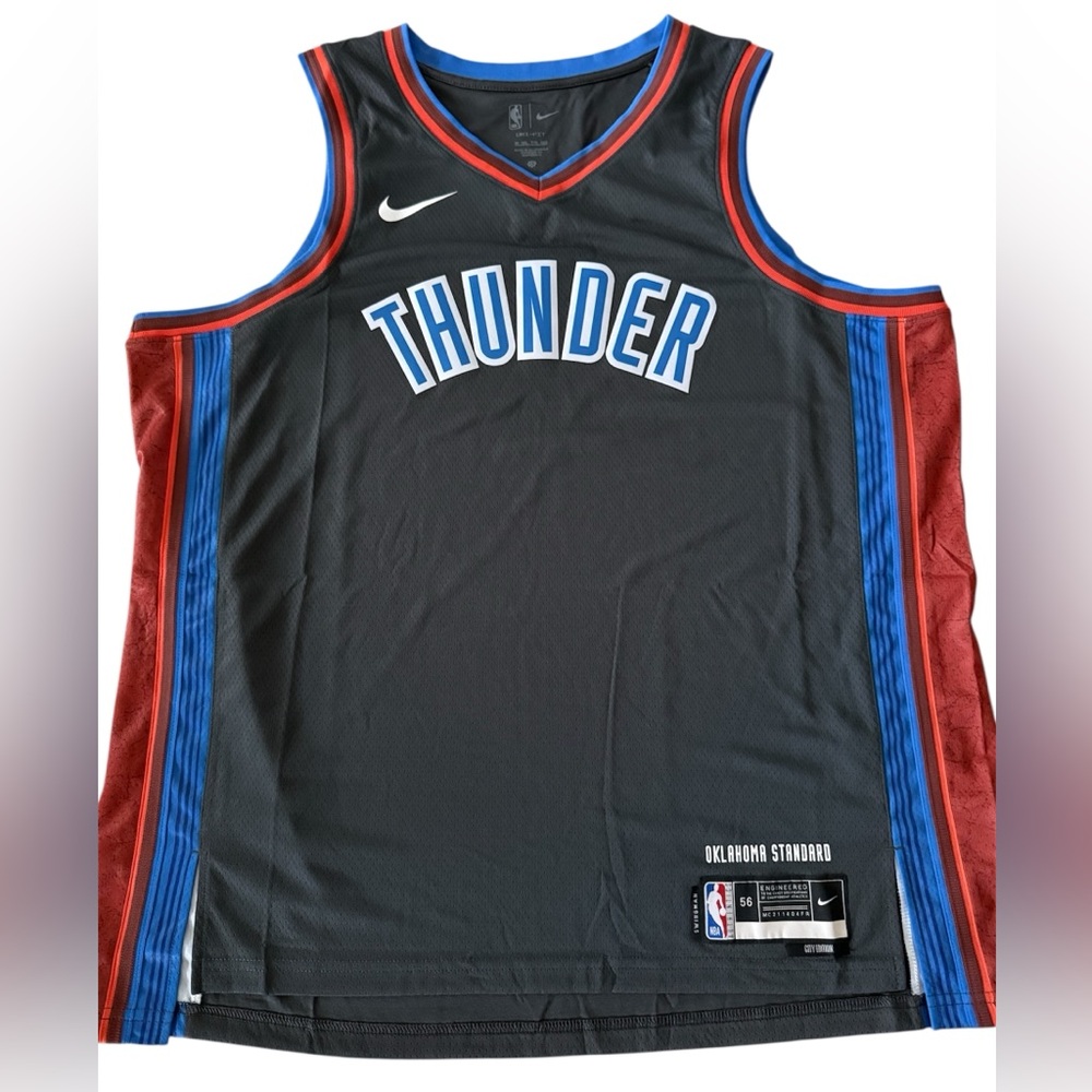 Nike OKC Thunder 2022/23 NBA City Edition Blank Swingman Jersey Mens Size XXL 56